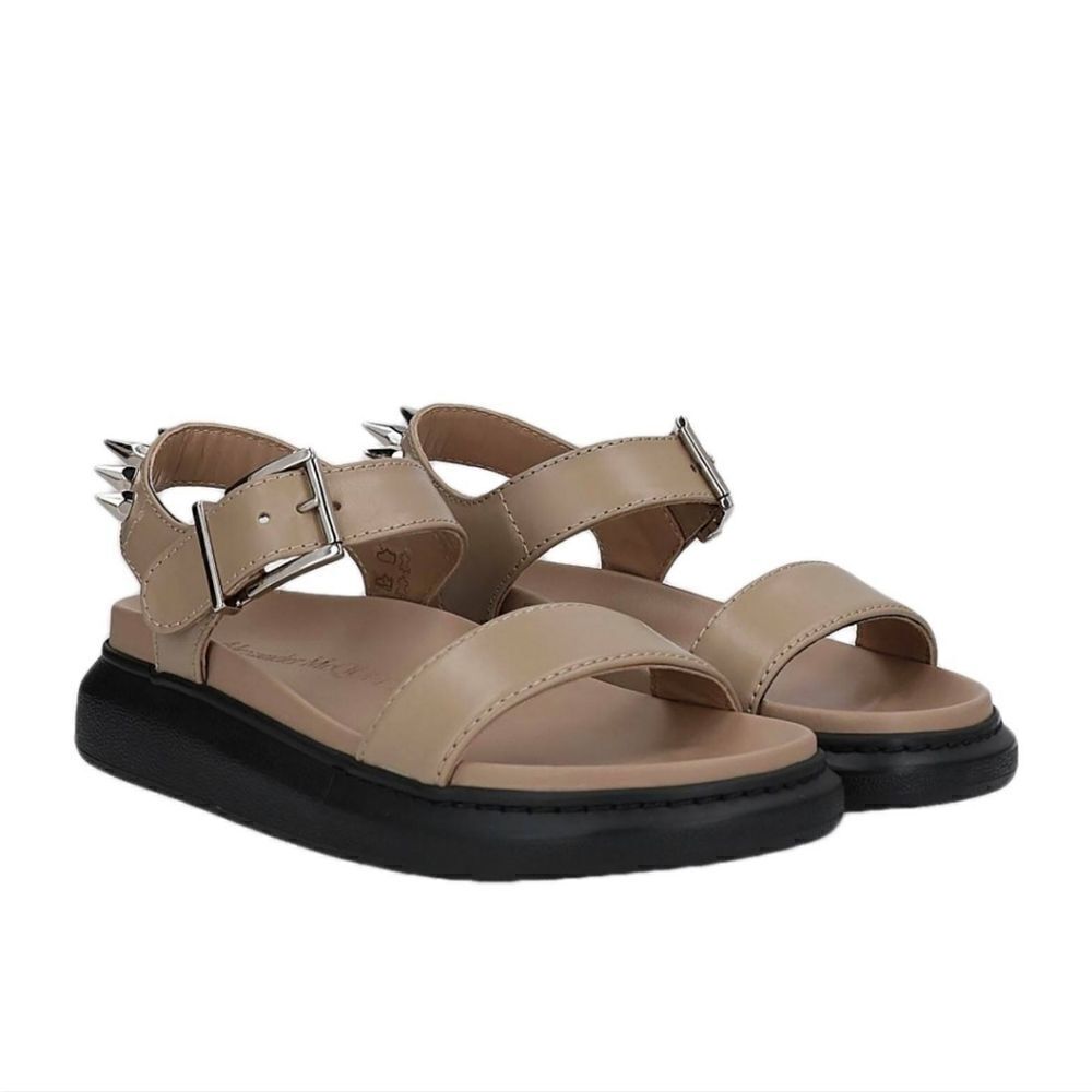 Alexander Mcqueen Spike Leather Sandal Shoes 39
